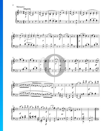 Sonata en fa menor, Op. 2 n.º 1: 3. Minueto Partitura