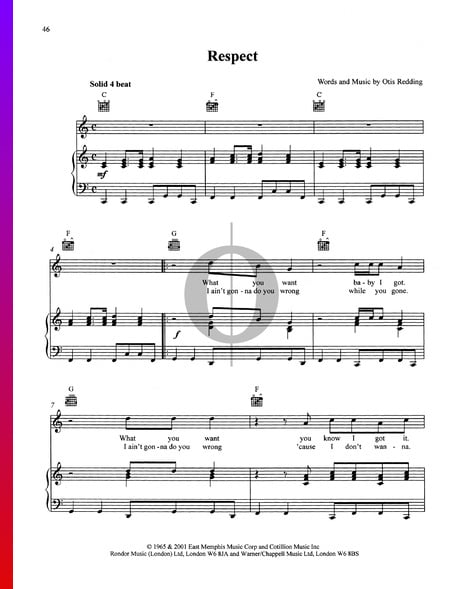 Respect Sheet Music