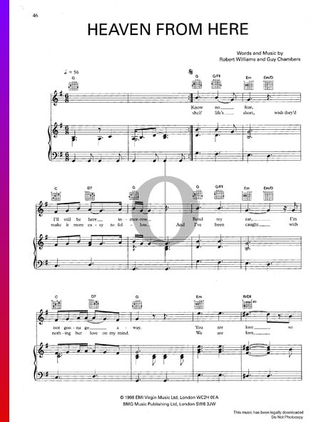 Heaven From Here Sheet Music
