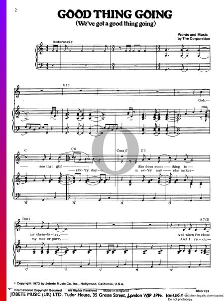 Good Thing Going Partitura