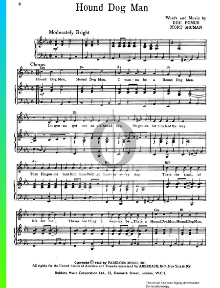 Hound Dog Man Sheet Music