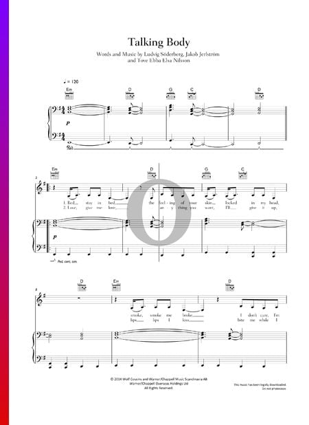 Talking Body Sheet Music