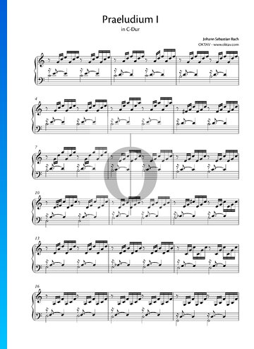 Praeludium 1 C-Dur, BWV 846 Musik-Noten
