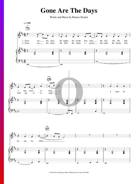 Gone Are The Days Musik-Noten