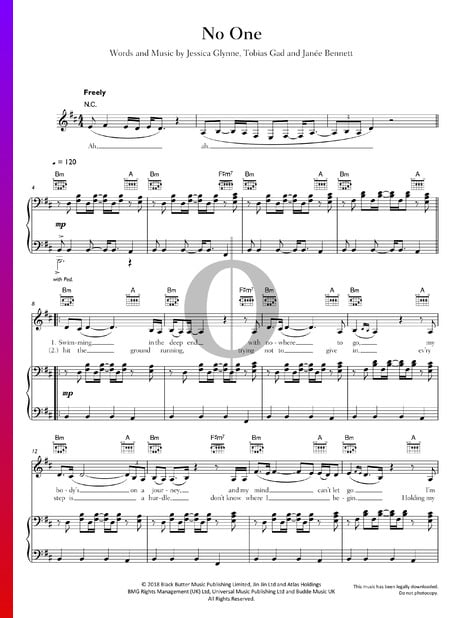 No One Musik-Noten