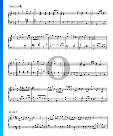 Suite g-Moll, HWV 452: 4. Gigue Musik-Noten
