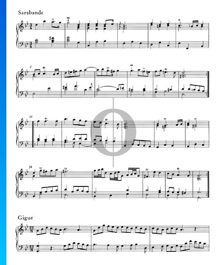 Suite g-Moll, HWV 452: 4. Gigue Musik-Noten