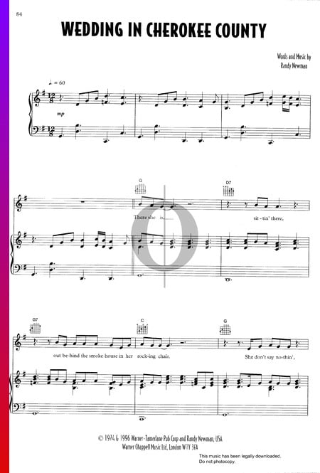 Wedding In Cherokee County Partitura