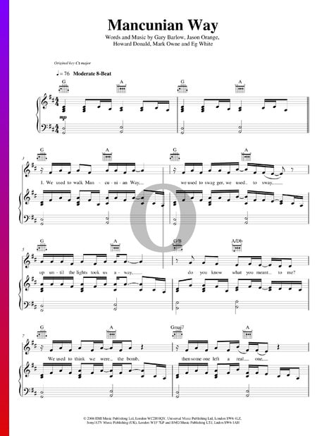 Mancunian Way Sheet Music