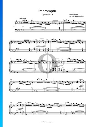 Impromptu A-flat Major, Op. 90 No. 4, D 899 Sheet Music