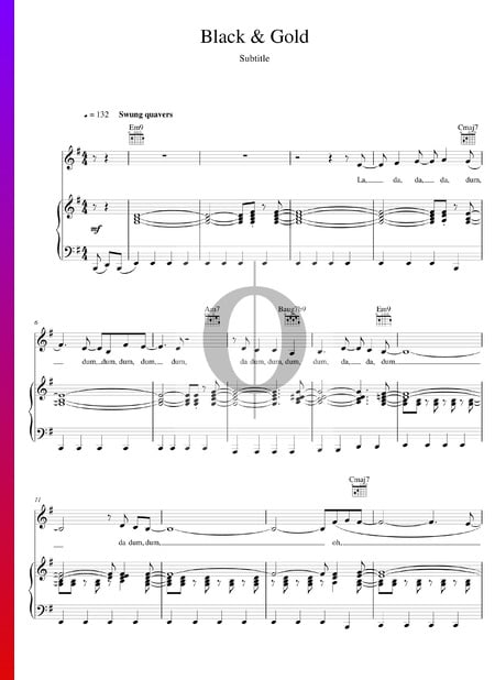 Black And Gold Sheet Music