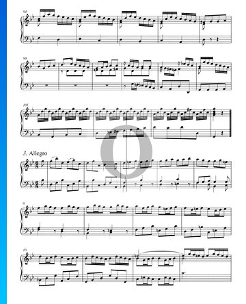 Concerto in B-Dur, BWV 982: 3. Allegro Musik-Noten