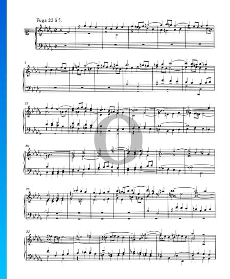 Fuge 22 b-Moll, BWV 867 Musik-Noten