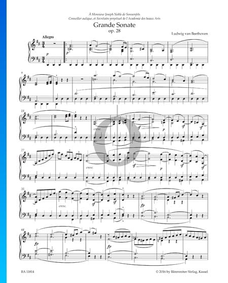 Grande Sonate en Ré Majeur (« Pastorale »), Op. 28: 1. Allegro