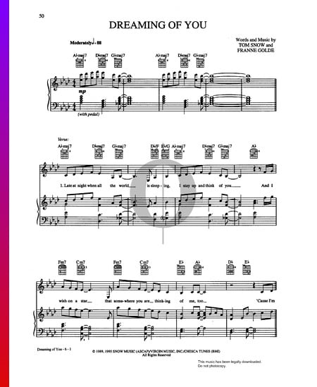Dreaming Of You Sheet Music