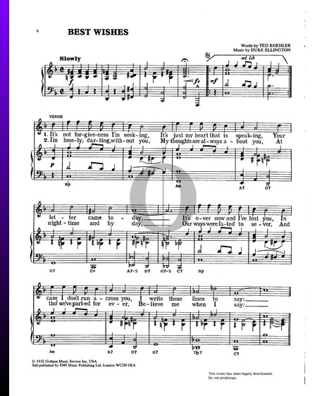 Best Wishes Musik-Noten