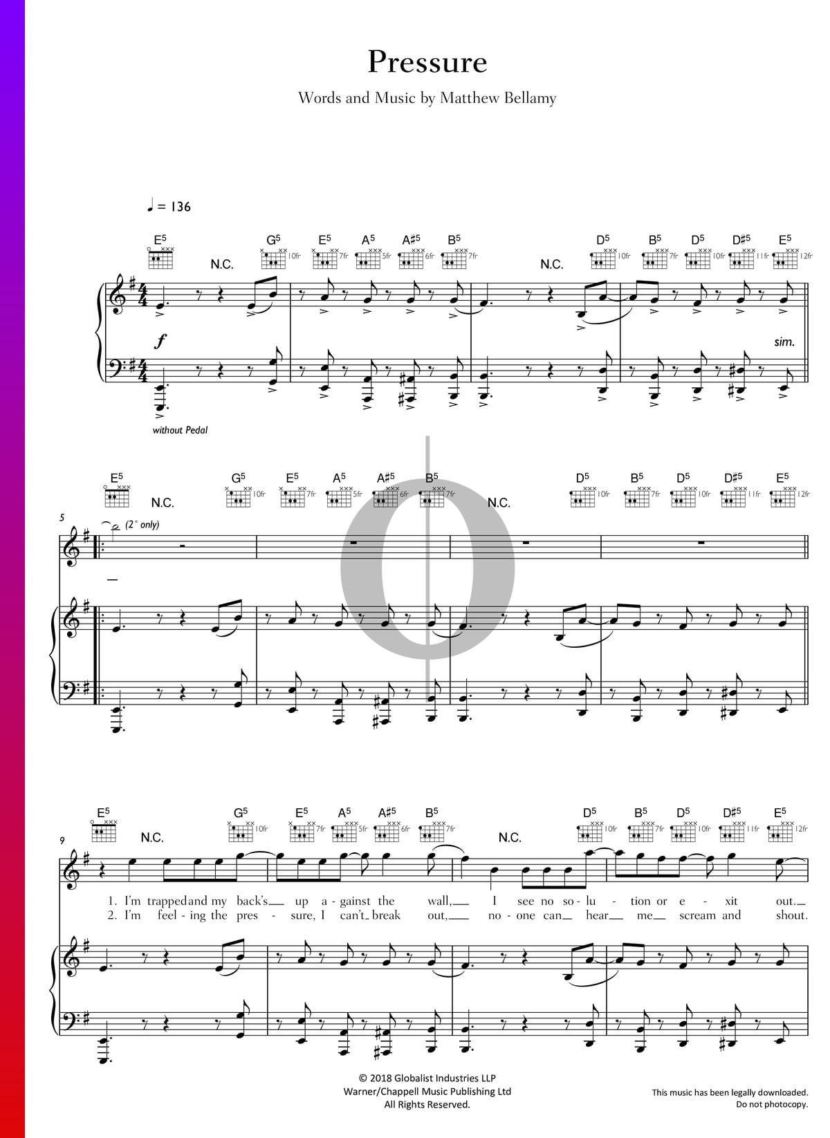 ▷ Your Love Is King Sheet Music (Piano, Guitar, Voice) - OKTAV