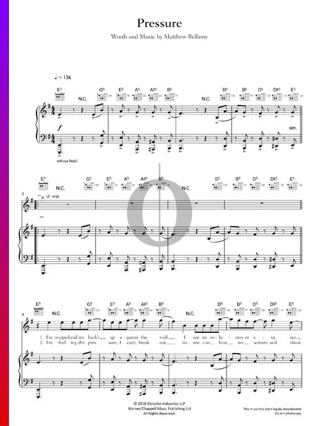 Pressure Musik-Noten