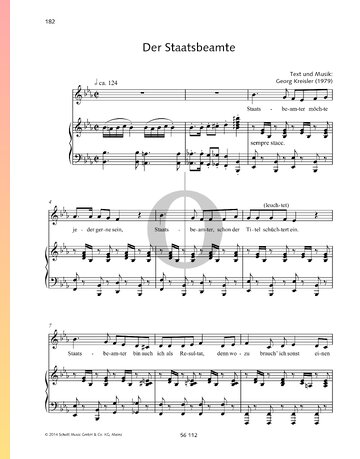 Der Staatsbeamte Sheet Music