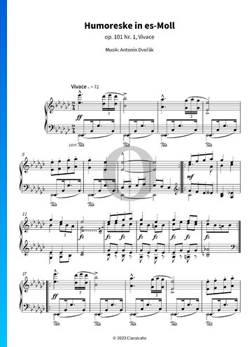 Humoresque, Op. 101 No. 1 Partitura