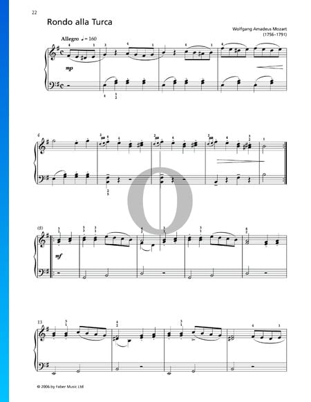 Klaviersonate Nr. 11 A-Dur, KV 331 (300i): 3. Allegretto - Rondo "Alla Turca"