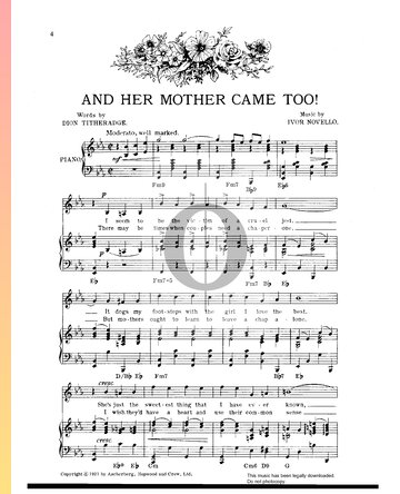 And Her Mother Came Too! Sheet Music