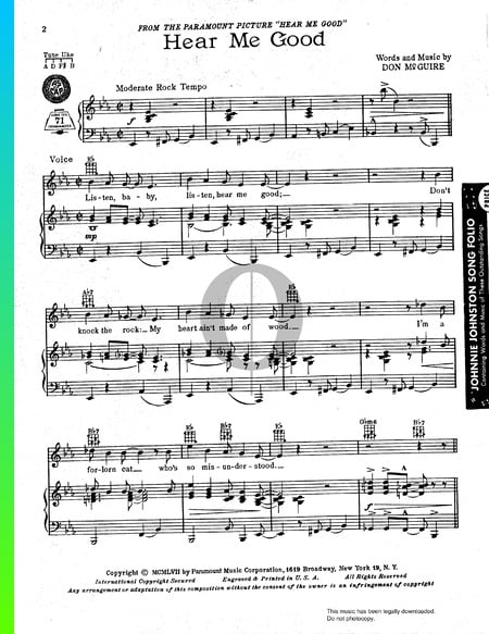 Hear Me Good Sheet Music