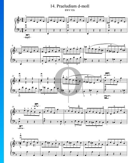 Prélude en Ré mineur, BWV 926