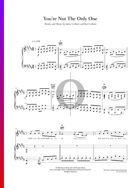 You're Not The Only One Musik-Noten