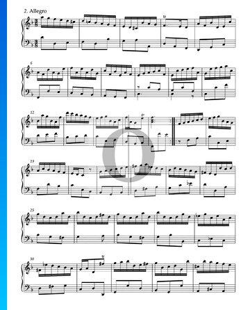 Suite d-Moll, HWV 436: 2. Allegro Musik-Noten