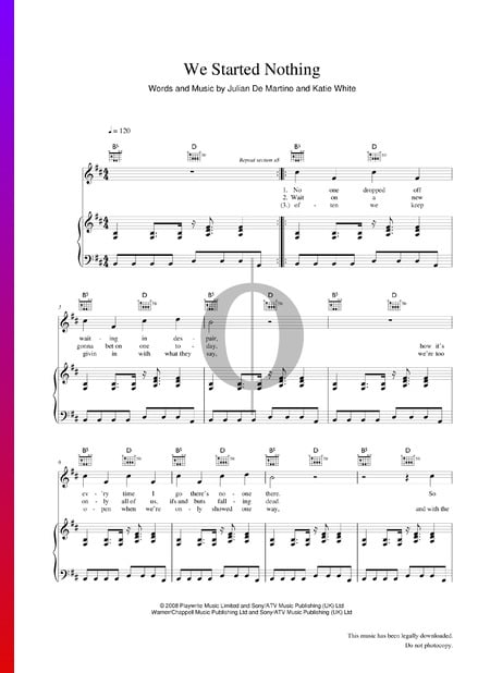 We Started Nothing Sheet Music