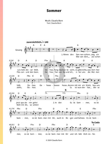 Sommer Sheet Music