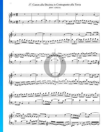 Canon alla Decima in Contrapunto alla Terza, BWV 1080/16 Musik-Noten