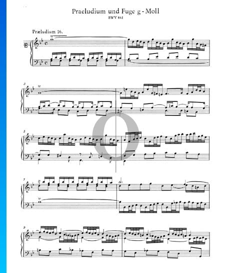 Prelude 16 G Minor, BWV 861