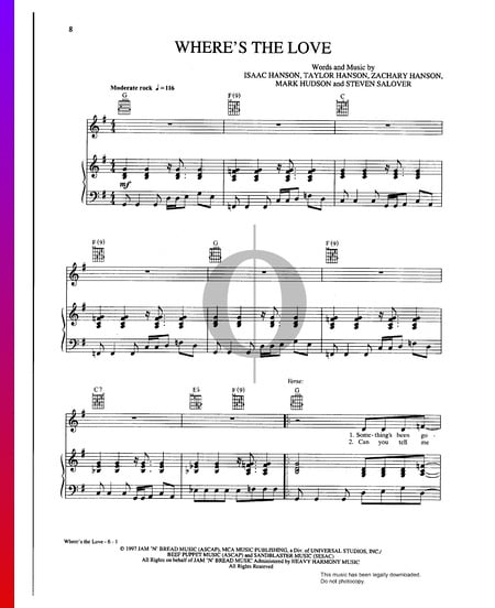 Where's The Love Musik-Noten