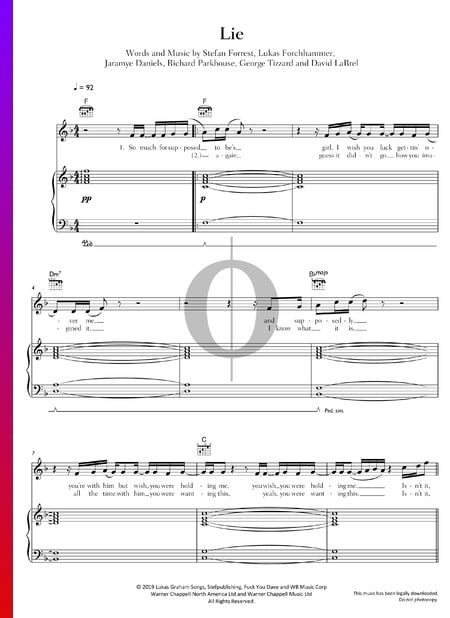 Lie Musik-Noten