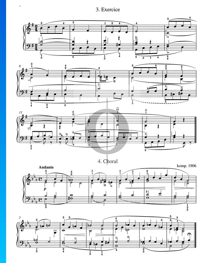 Choral (Erik Satie) Piano Sheet Music - OKTAV