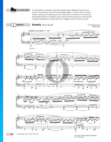 Duetto, Op. 38 No. 6 Partitura