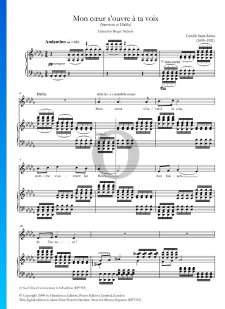 Samson and Delilah, Op. 47: Mon Cœur S'ouvre à Ta Voix