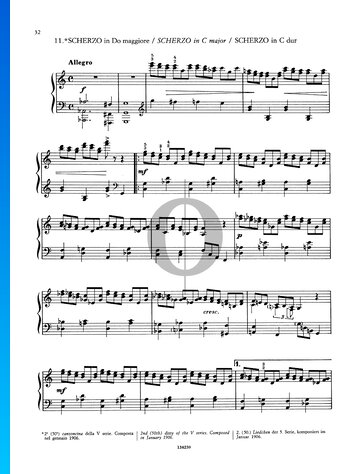 Little Songs, Series 5: No. 2 Scherzo in C Major Spartito