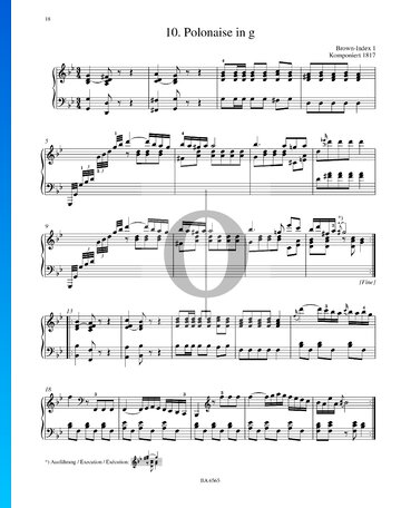 Polonaise in g-Moll, B. 1 Musik-Noten