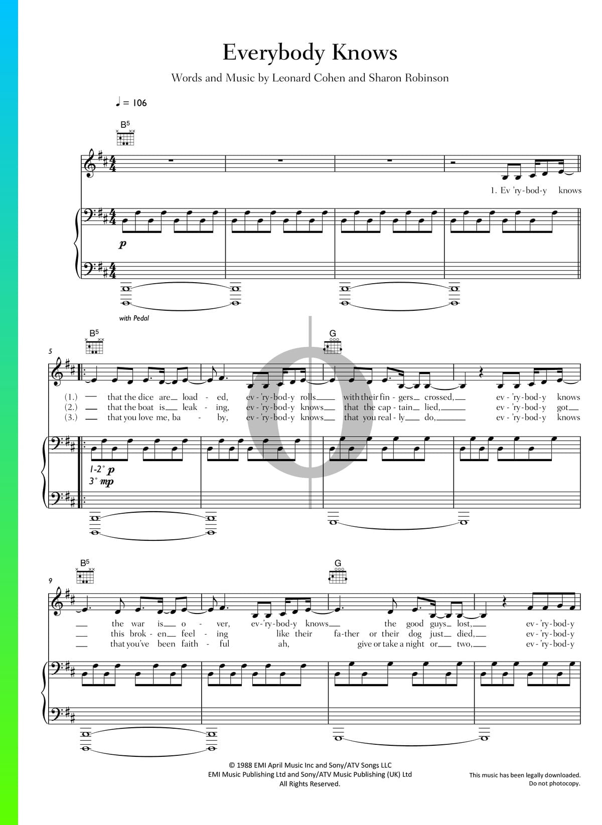 ▷ Everybody Wants To Rule The World Sheet Music (Piano, Guitar, Voice) -  OKTAV