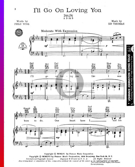 I'll Go On Loving You Musik-Noten
