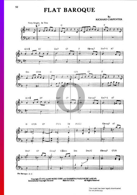 Flat Baroque Sheet Music