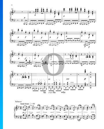 Sonate B-Dur, Op. 106 Nr. 29 (Hammerklavier): 2. Scherzo: Assai vivace Musik-Noten