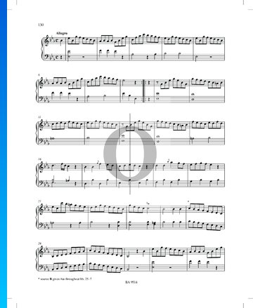 Sonata in E-flat Major, P. XII: 47: 2. Allegro Sheet Music