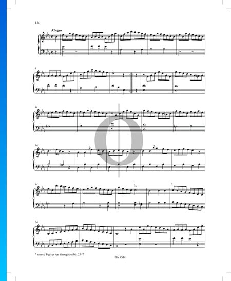 Sonata in E-flat Major, P. XII: 47: 2. Allegro Sheet Music