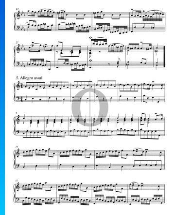 Partition Concerto en Do Majeur, BWV 984: 3. Allegro assai
