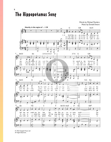 The Hippopotamus Song Partitura