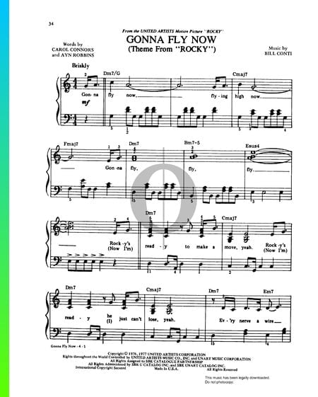 Gonna Fly Now Musik-Noten